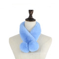 Women's Genuine Rex Rabbit Fur scarf Neck Warmer Wraps